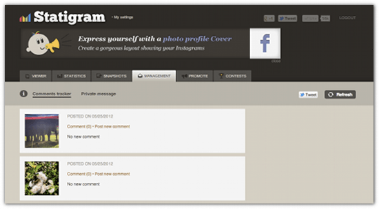 Manage Instagram Comments With Statigram