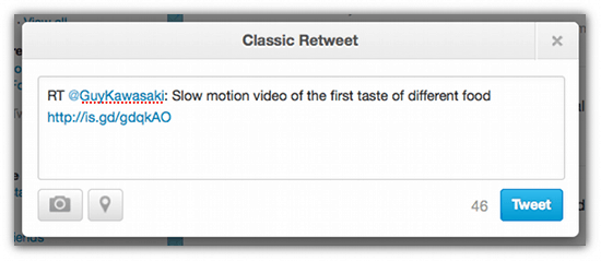 ReTweet The Old Fashioned Way With Classic ReTweet - Cool Tool