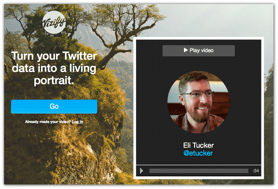 Create A Video Trailer For Your Twitter Account With Vizify - Cool Tool