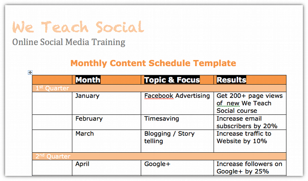 A Beginners Guide To Creating A Social Media Content Schedule + Free Template