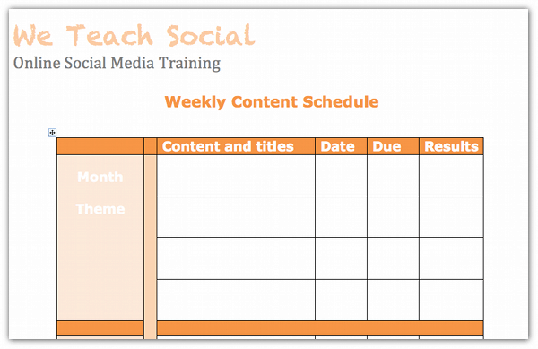 A Beginners Guide To Creating A Social Media Content Schedule + Free Template