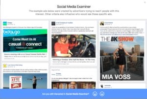 Ads targeted at people who are interested in Social Media Examiner