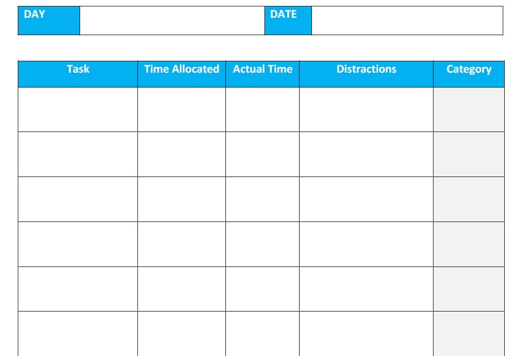 Use the timesheet to audit your time