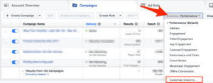 Choose 'Customise comments' to find your Canvas metrics