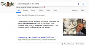 Quora answers rank well on Google