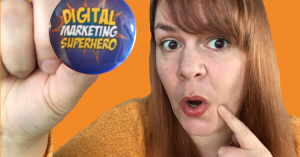 Digital Marketing Superhero Pin