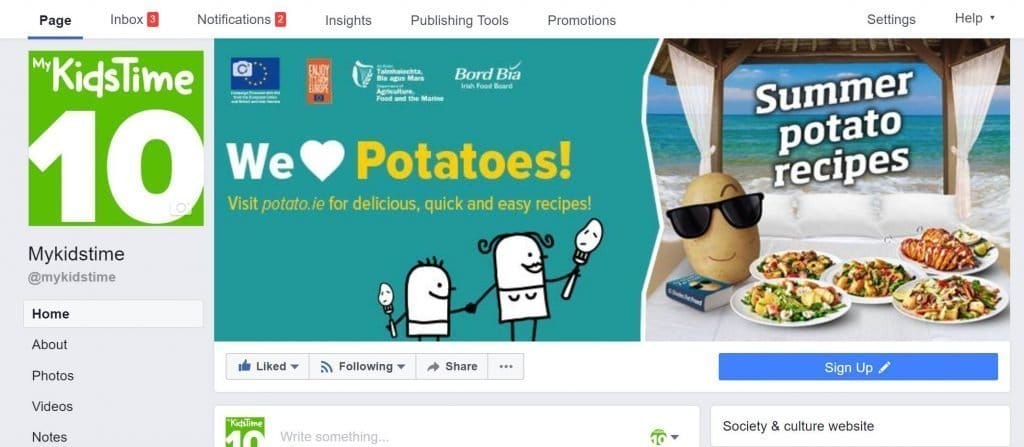 The Facebook cover image became a key part of the campaign.