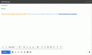 Add your text expander snippet to your email subject line
