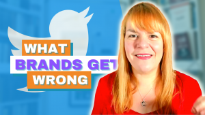 the twitter logo and amanda with text overlay 'what brands get wrong'